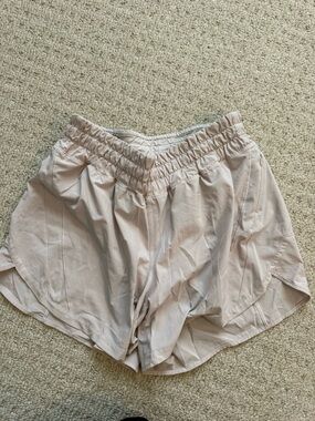 lululemon athletica Track That Mid-Rise Lined Shorts 5” in Blush Pink